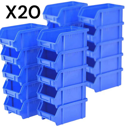 Boitier en plastique pour rangement  180x100x90 bleu - Lot 20pcs