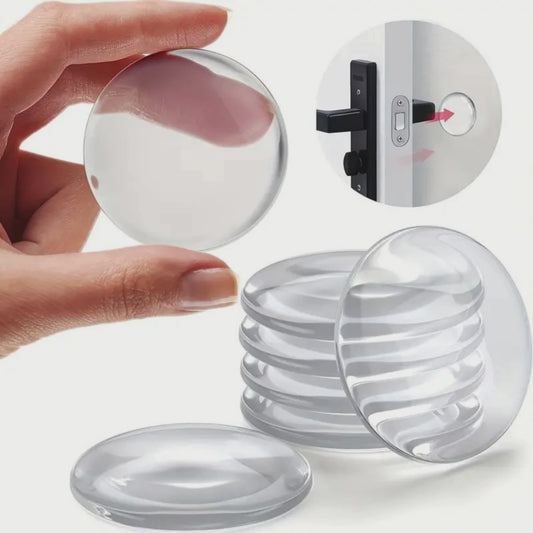 BOSS TAPE Butoir de poignet de Porte Adhésif en silicone transparent (4pcs)