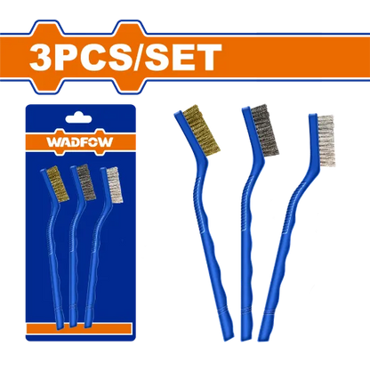 Le set de 3 brosses abrasives Wadfow WBH3607-WHT est conçu pour le nettoyage intensif, l’élimination de la rouille, le décapage de peinture et la finition des surfaces. 