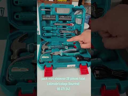 Visseuse sans fil - Valise bricolage  - 38 Outils