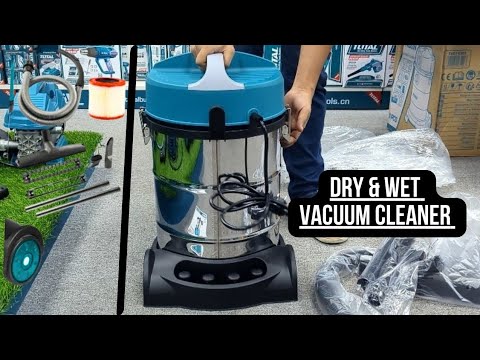 Aspirateur TOTAL 2 moteurs 2400W, usage humide & sec, cuve 75L. Puissant et polyvalent. Disponible chez SQES.tn, quincaillerie générale Tunisie.