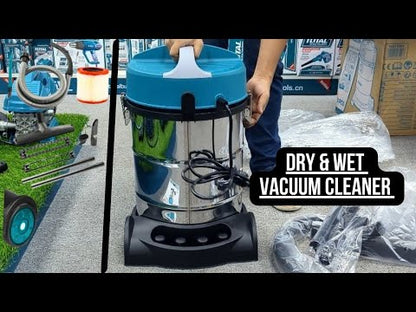 Aspirateur TOTAL 2 moteurs 2400W, usage humide & sec, cuve 75L. Puissant et polyvalent. Disponible chez SQES.tn, quincaillerie générale Tunisie.