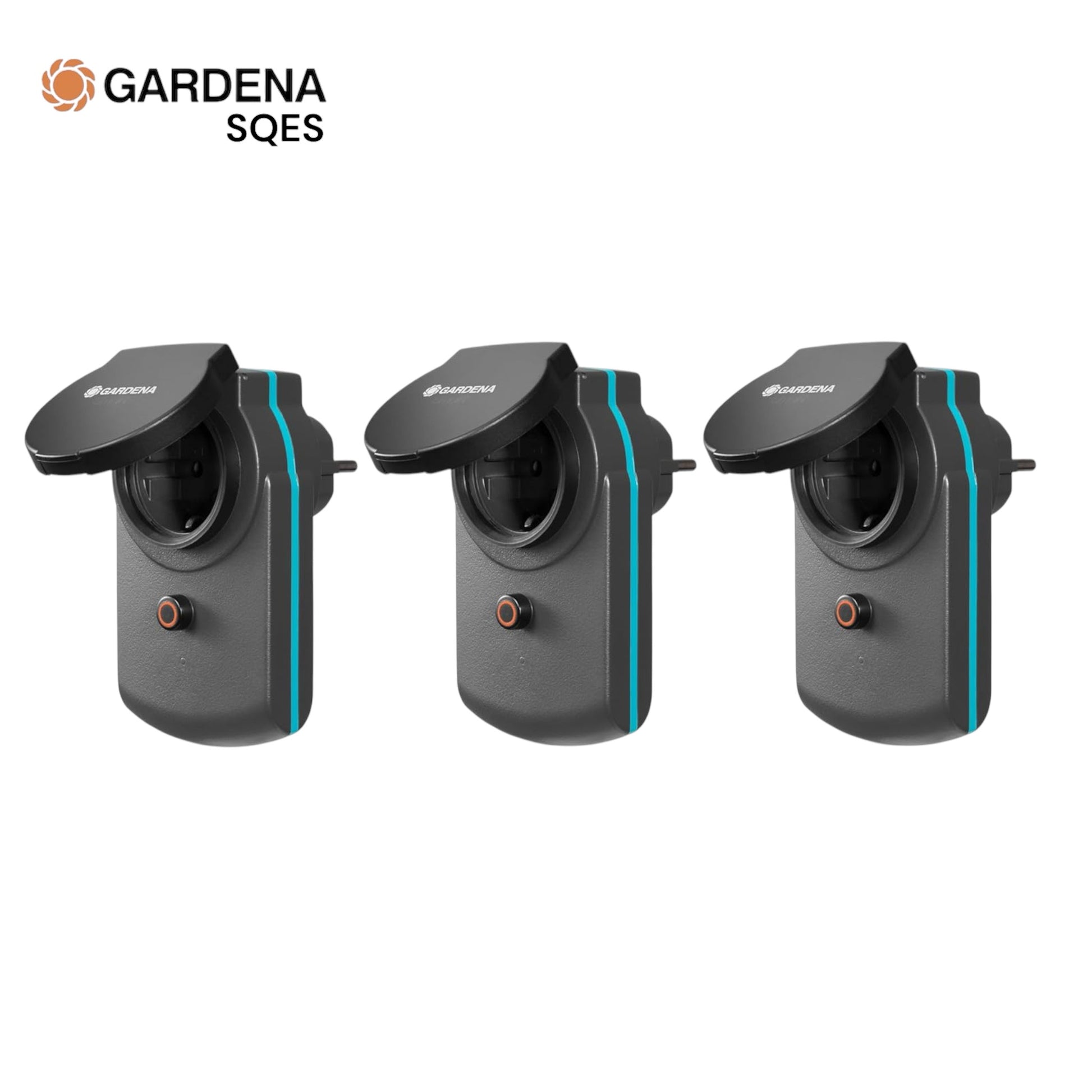 Prises Électriques Connectées SMART POWER Lot de 3 GARDENA Réf. 19096-20 — Contrôle Smartphone, Programmation Horaires, Pompes Éclairage Jardin | SQES Tunisie
