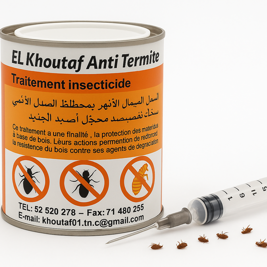 Produit anti-termites EL Khoutaf avec seringue et puces mortes