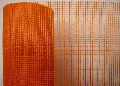 Grillage en fibre de verre pour enduit 0.3mx50m orangé - SQES