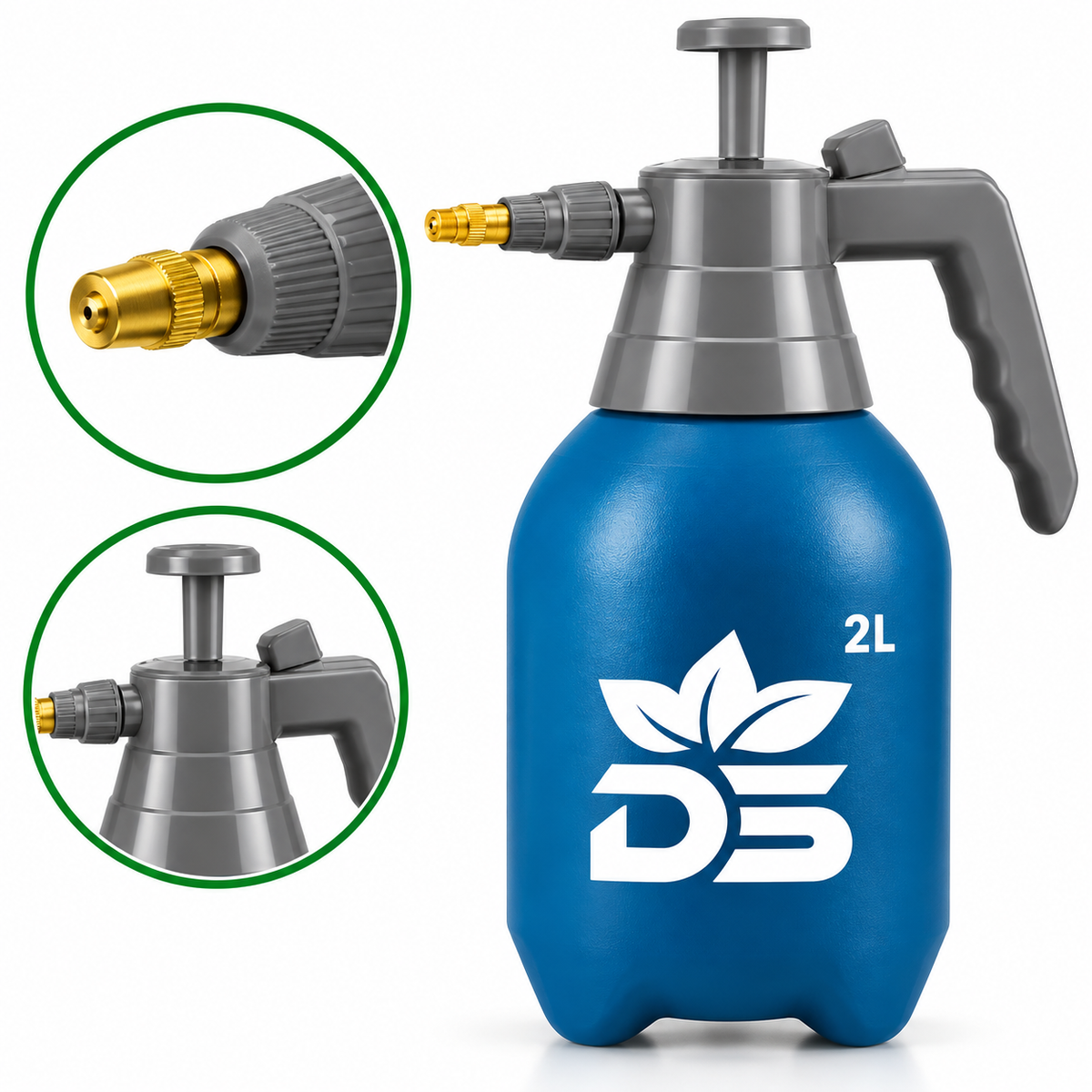 Pulvérisateur manuel DS 2 L, réservoir de 2 litres pour travaux ponctuels de jardinage et d’entretien avec liquides compatibles | SQES Tunisie
