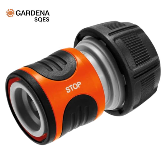 Raccords de Tuyau AquaStop 19 mm (3/4") GARDENA Réf. 18214-20 — Arrêt Automatique, Connexion Rapide, Compatible Système GARDENA, Arrosage Jardin | SQES Tunisie
