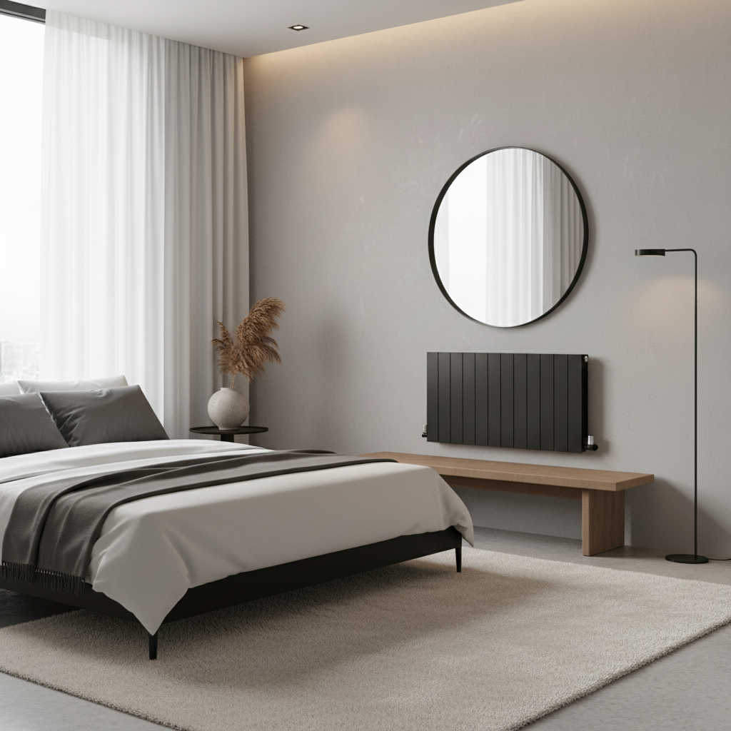 Radiateur noir chambre