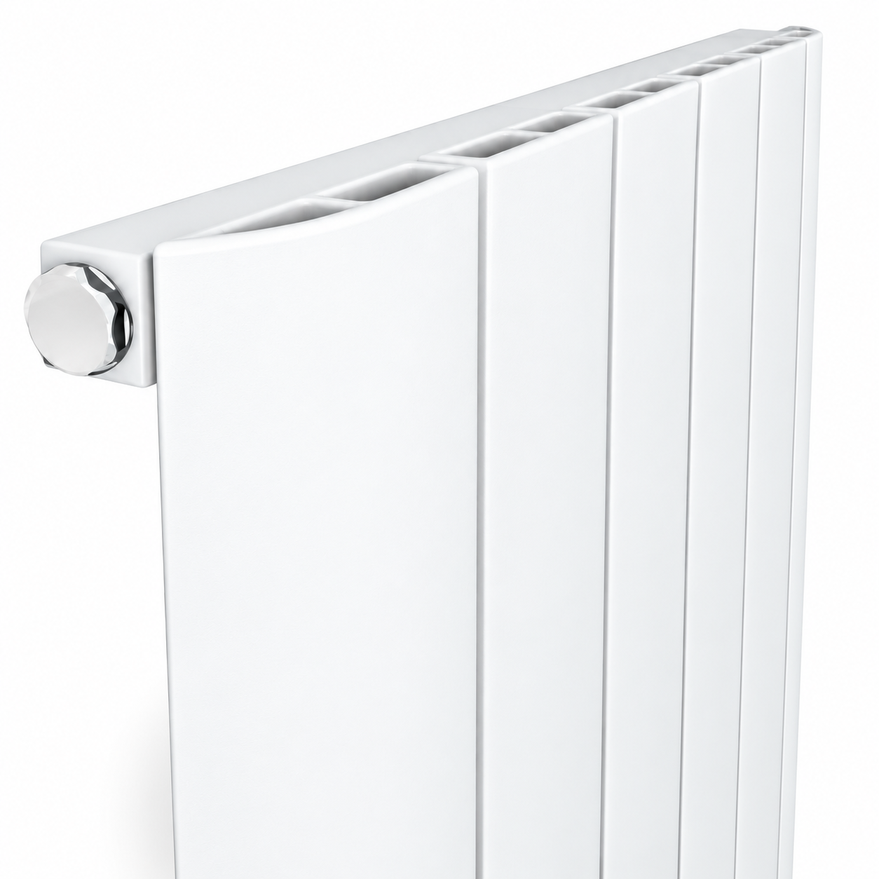 Radiateur vertical SELANIK aluminium 180 cm disponible de 4 à 7 éléments en blanc ou noir pour chauffage moderne chez SQES Tunisie.