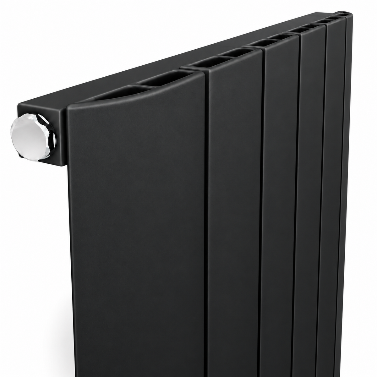 Radiateur vertical SELANIK aluminium 180 cm disponible de 4 à 7 éléments en blanc ou noir pour chauffage moderne chez SQES Tunisie.