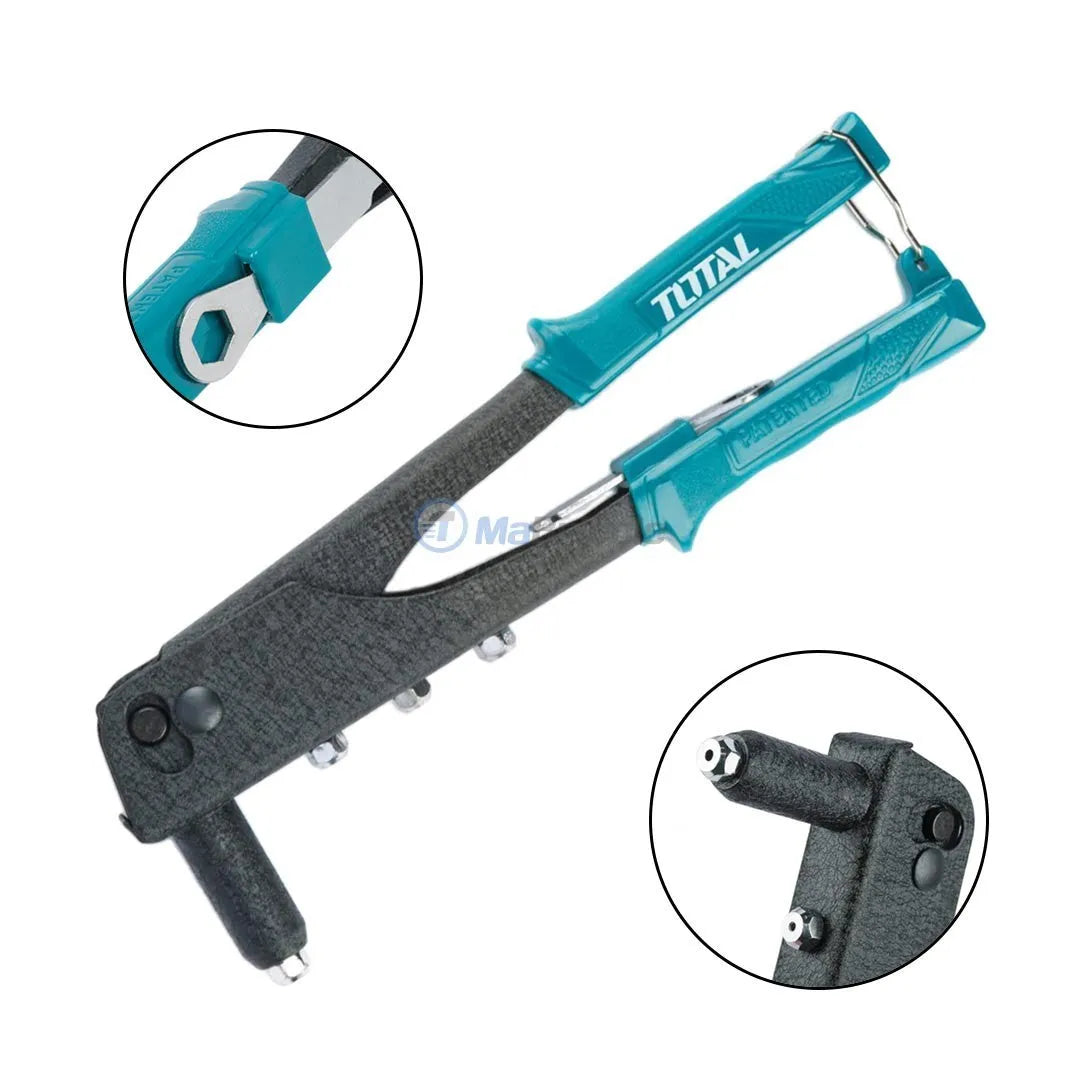 Riveteuse manuelle TOTAL THT32104 10,5" – rivets 2,4/3,2/4/4,8mm, poignée ergonomique, puissante et durable, métallerie soudure bricolage
