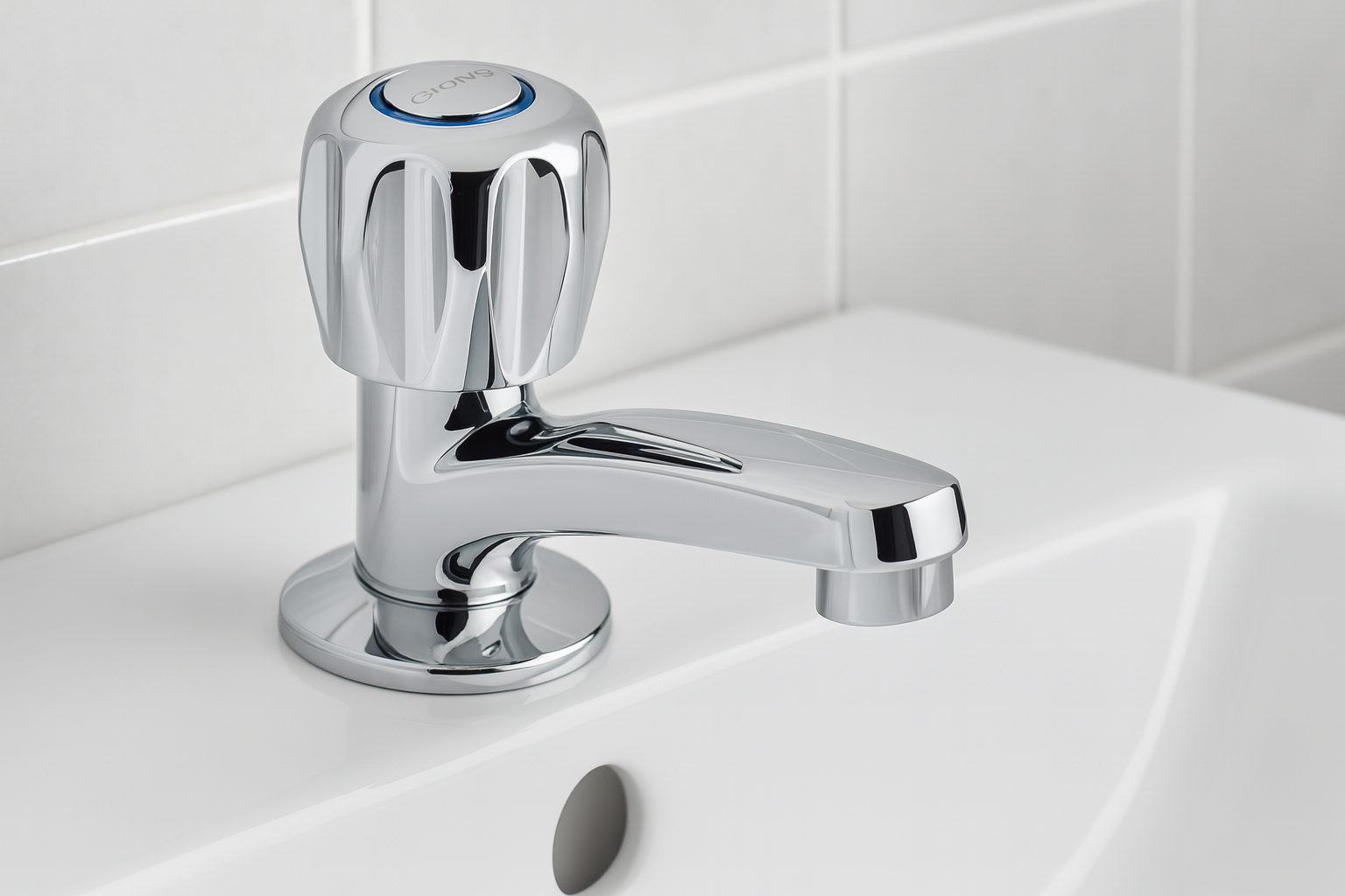 Robinet de lavabo Salakta installé