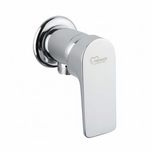 Robinet toilette chrome design carré FRAMO E500 – installation murale, lignes géométriques modernes, résistant corrosion, fabrication italienne premium
