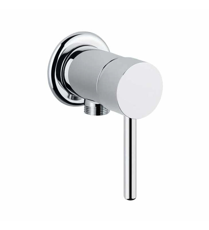 Robinet toilette chrome design cylindrique FRAMO E410 – installation murale, lignes élégantes modernes, résistant corrosion, fabrication italienne premium

