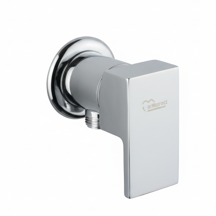 Robinet toilette chrome brillant FRAMO E200 – installation murale, design classique compact, résistant corrosion, fabrication italienne premium
