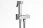 Robinet toilette + shattaf carré chrome FRAMO réf 8501C – design géométrique lignes épurées, cartouche céramique, fabrication italienne premium
