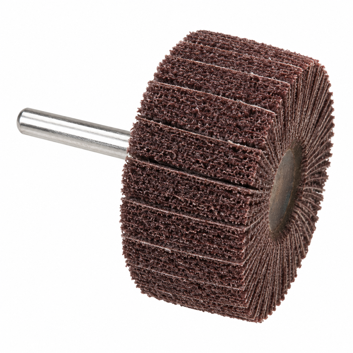 Roue à lamelles mixte DS RF037 80×50×6 grain G120 pour travaux de ponçage, nettoyage et finition des surfaces.