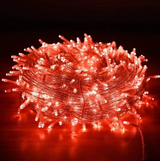 Guirlande De Fête Lumineuse Décorative Étanche Fil Multifonction 10 M - Rouge - SQES