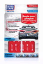 Ruban adhésif BOSS TAPE pour fixer plaques d'immatriculation (12 pcs), 95mm x 30mm, pratique et durable. Fixation facile et solide pour votre voiture.