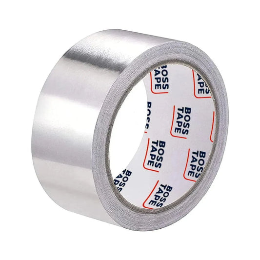 Ruban aluminium Boss Tape 44mm x 10m – scellant imperméable, résistant chaleur, tuyauterie climatisation et toiture
