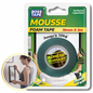 Ruban double face mousse Boss Tape 19mm x 2m – montage mural jusqu'à 10kg, cadres, miroirs et décorations sans perçage
