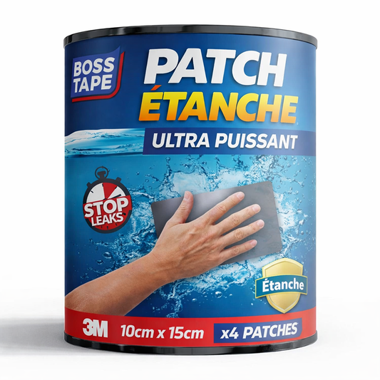 Ruban raccordement étanche Boss Tape 48mm x 1,2m – technologie 3M, tuyaux et réservoirs intérieur et extérieur
