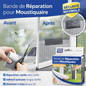 Ruban réparation moustiquaire Boss Tape 50mm x 2m – auto-adhésif, répare trous et déchirures fenêtre et porte
