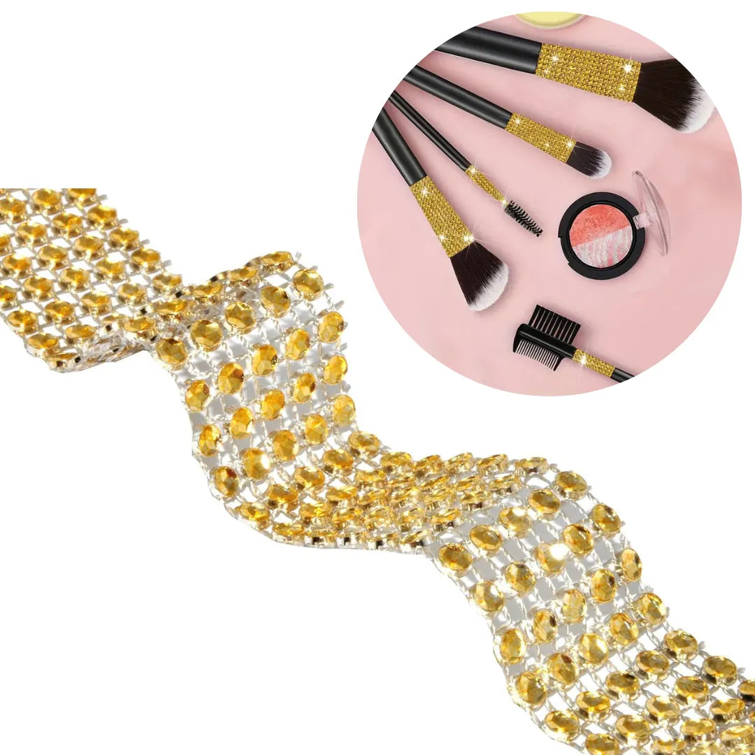 Ruban strass adhésif Boss Tape gold 24mm x 400mm – décoration scintillante vêtements, accessoires, chaussures et événements
