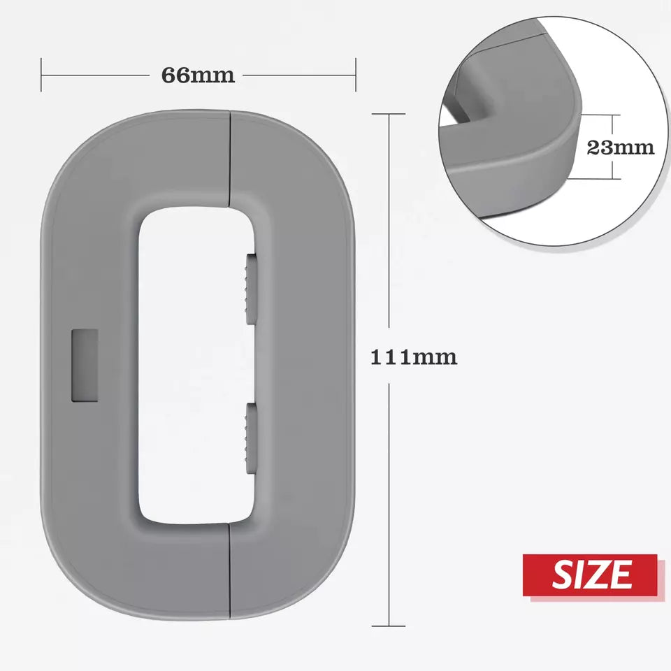 Verrou Sécurité Enfant Double Bouton ABS Adhésif 3M