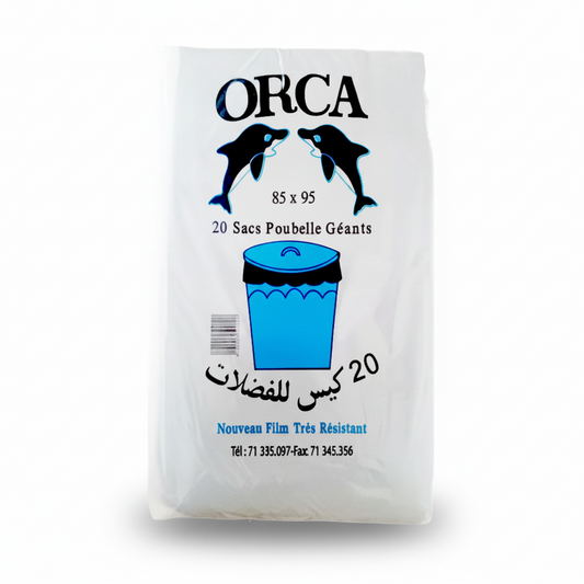 Sacs poubelle géants ORCA 85x95 paquet 20 pièces noir qualité supérieure