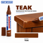 Marqueur retouche bois SARATOGA Teak réf. 002006, retouche d'une table bois couleur teck — visuel illustratif