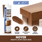 Mastic acrylique bois SARATOGA Noyer 310 ml référence 272.004, joint de finition sur meuble couleur noyer — visuel illustratif