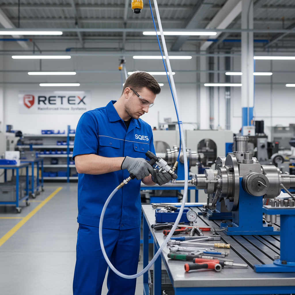 Scène d'utilisation industrielle avec vêtements SQES