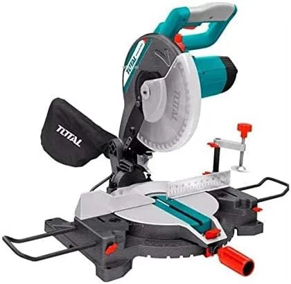 Scie à Onglet TOTAL TS42163051 1600W 305mm 2800tr/min Coupe 60×185mm Onglet ±45° Biseau 45° Base Aluminium — SQES Tunisie
