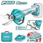 Sécateur sans fil TOTAL TSSLI203083 20V – moteur brushless, coupe ajustable 20/30mm, batterie Li-ion 2Ah, chargeur et gaine inclus
