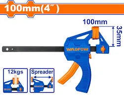 Serre-Joint Rapide WADFOW — 4"  Nylon Renforcé Serrage 1 Main Écarteur Menuiserie Assemblage | SQES Tunisie
