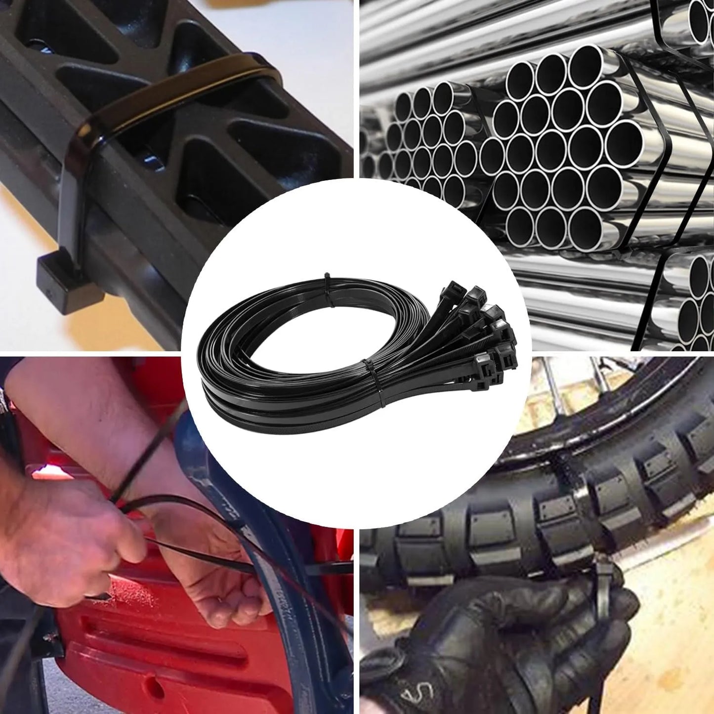 Colliers de Serrage Plastique - Serre cables Noir - SQES