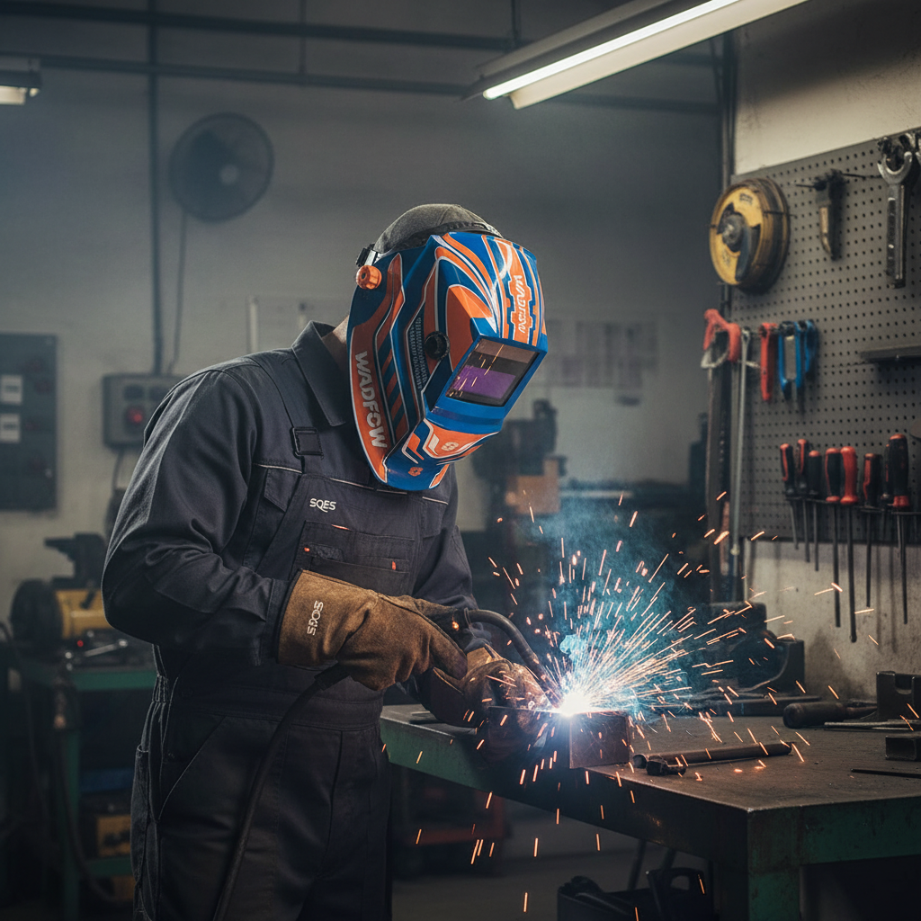Soudeur avec casque WADFOW