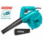 Souffleur aspirateur TOTAL TB2046 400W – vitesse variable 0-14000tr/min, soufflage 3,3m³/min, sac à poussière inclus, jardin et chantier