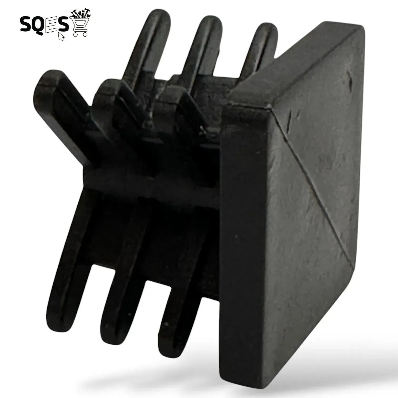 Embout carré pour Pied de meuble - 20 pcs 20mmx20mm NOIR - SQES