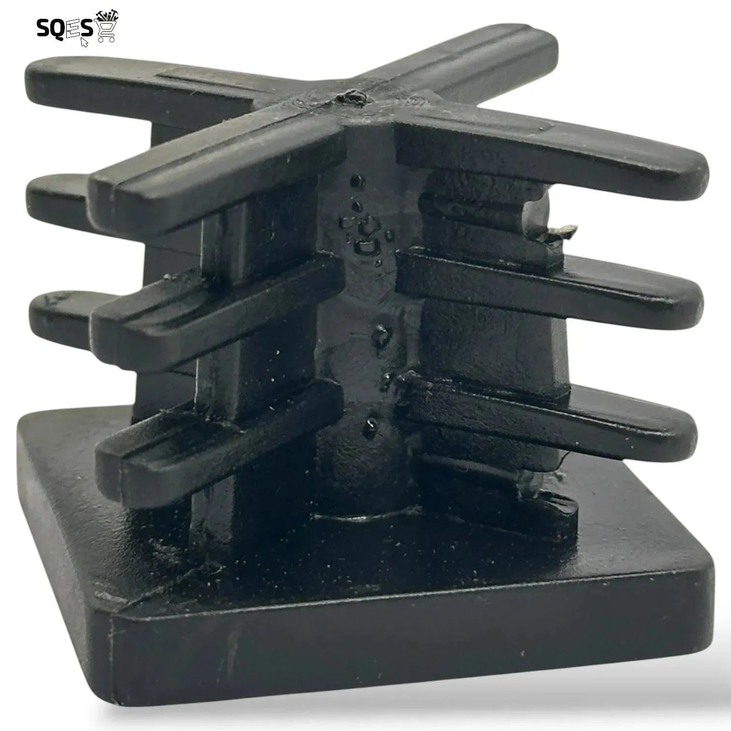 Embout carré pour Pied de meuble - 20 pcs 20mmx20mm NOIR - SQES
