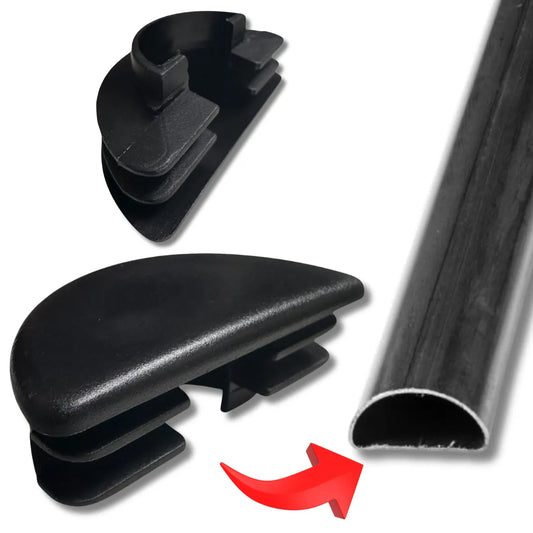 Embouts D58 forme demi rond pour tube passe main - 20 pcs - SQES