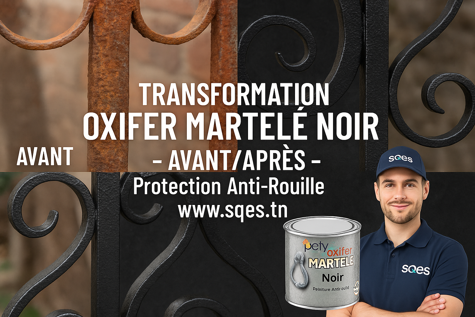 Story transformation portail - avant/après format vertical noir