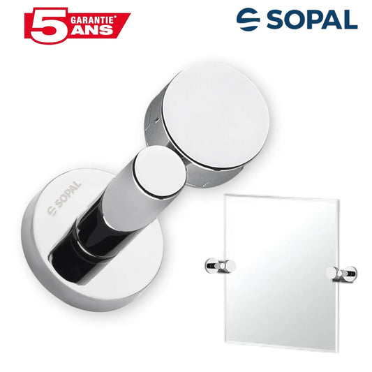 Support de Miroir Pivotant SOPAL Série Yasmine SB78A04 — Fixation Murale Salle de Bain | SQES Tunisie
