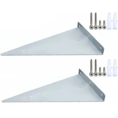 Lot de 2 Support d'étagère triangulaires en acier Argent - SQES