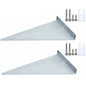 Lot de 2 Support d'étagère triangulaires en acier Argent - SQES