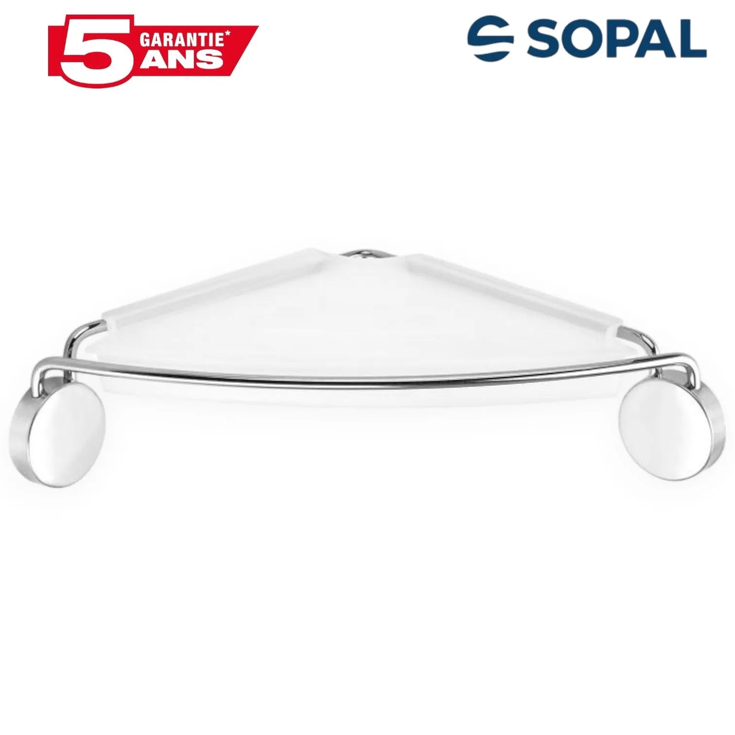 Tablette d'Angle en Verre Trempé SOPAL Série Fell SB04A10 — Fixation Murale Gain de Place Salle de Bain Douche | SQES Tunisie
