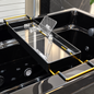 Tablette de baignoire M en aluminium et acrylique, plateau à poser pour garder les accessoires de salle de bain à portée de main | SQES Tunisie
