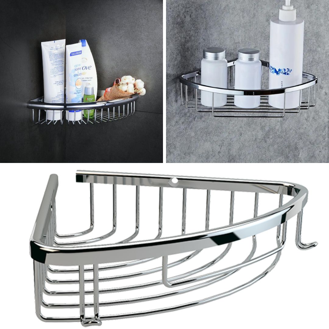 Étagère angle de douche inox, Étagère inox pour salle de bain "garantie 10ans" - SQES