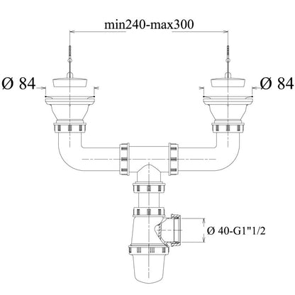 Vidage DOUBLE BAC PVC Blanc  – EJIM